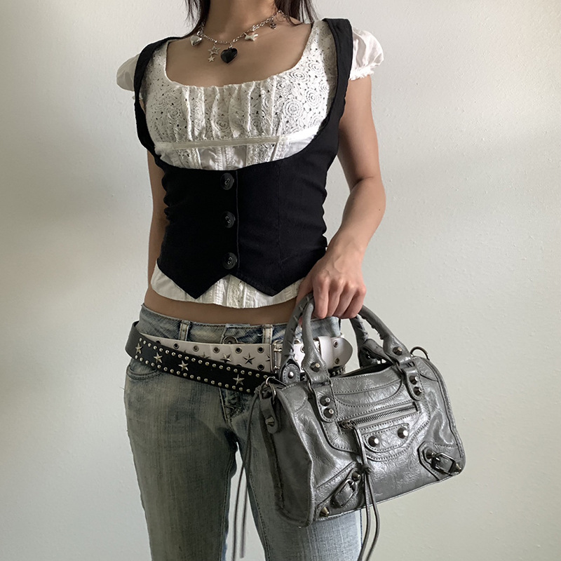 Pure Color Tight Slim Fit Vest Vest