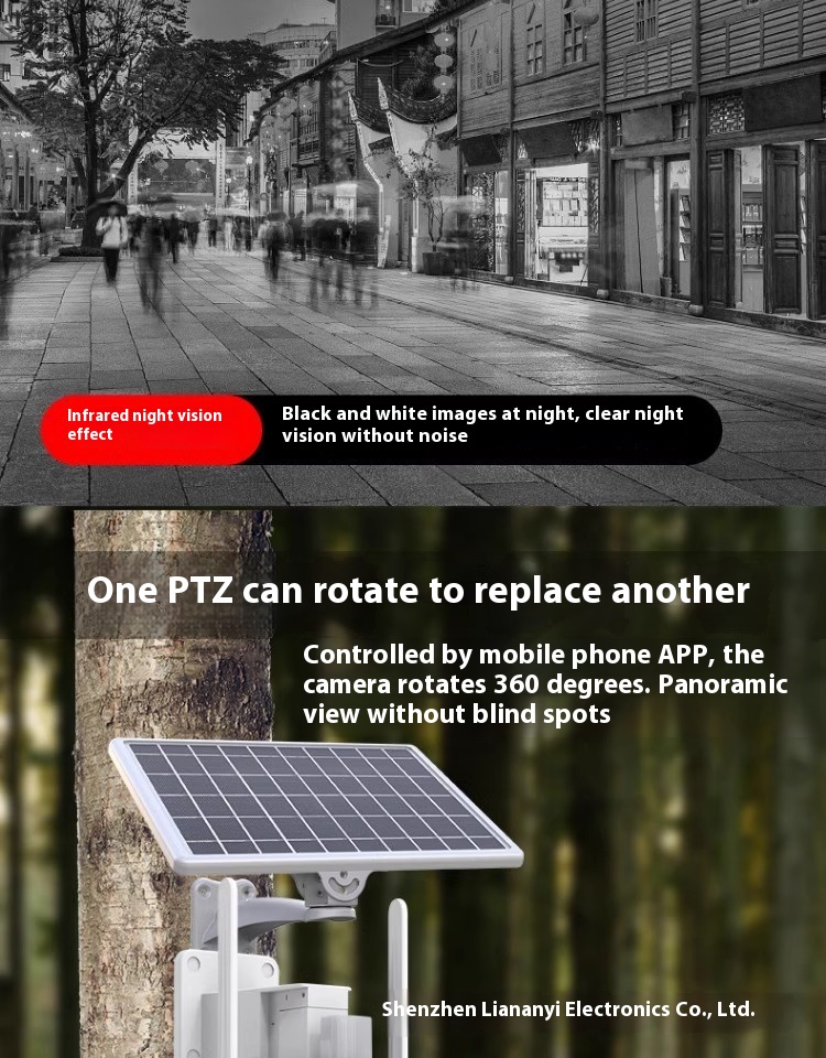 Solar Home Surveillance Camera Dual-screen Outdoor Wifi4g Intelligent Network - Image 17