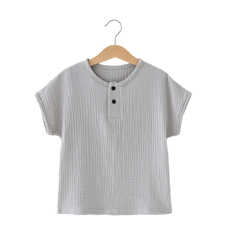 Gray Cotton T Shirt