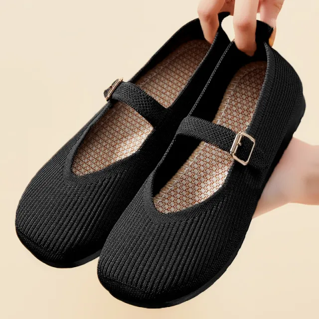 Flat Bottom Slip on Soft Bottom Round Head Shoes With No Tired Feet Red - Shop at LoveMi