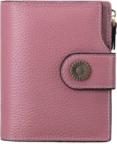 Hasp Clutch Girls Coin Pocket Multifunctional Card Holder - Pink - View 1