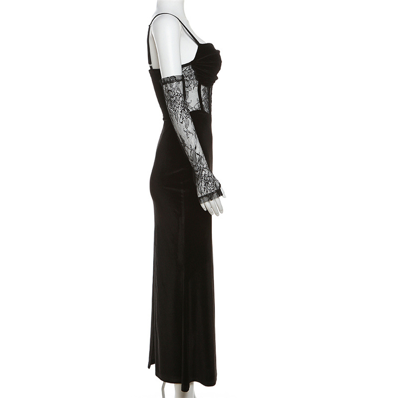 Title 16, Modisches, schulterfreies Sling-Kleid für Damen