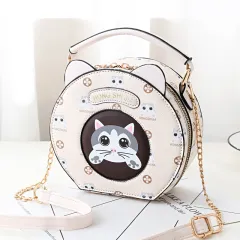 Girls' Shoulder Messenger Bag - Beige - View 1