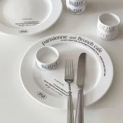 Cute French Alphabet Ceramics Tableware - Parl Disc - View 1