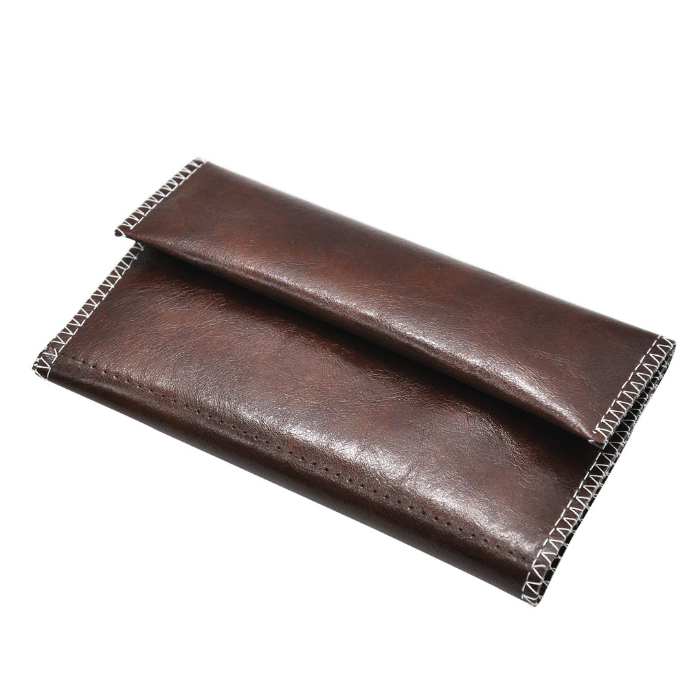 Title 11, Tri-Fold Leather Cigarette Bag With Zipper. Sec...