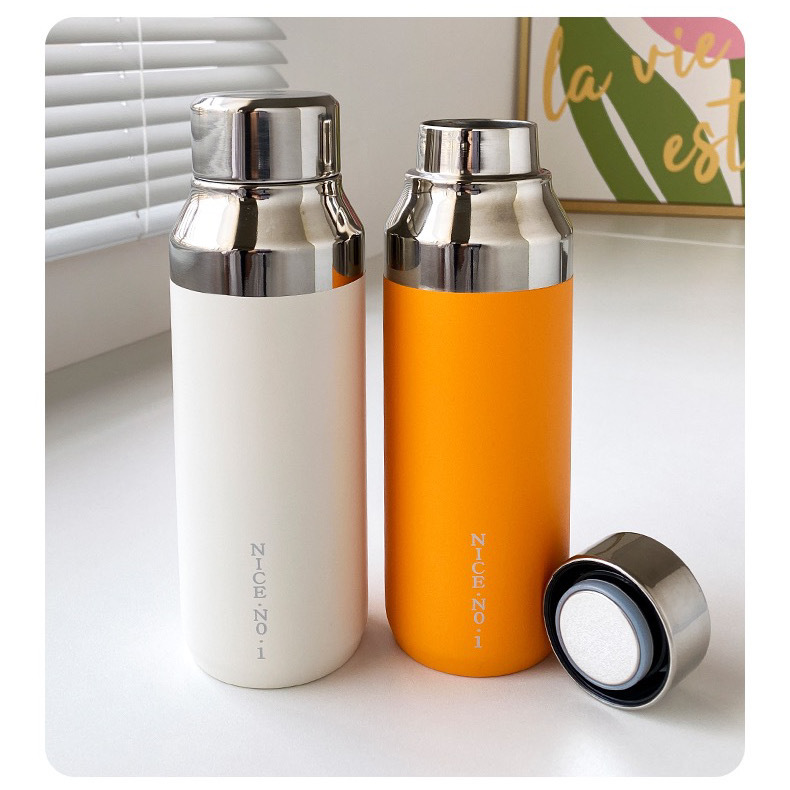 Stainless Steel Vacuum Insulated Thermos Mug Compact Lightweight Minimalist Travel Coffee Cup For Hot And Cold Drinks