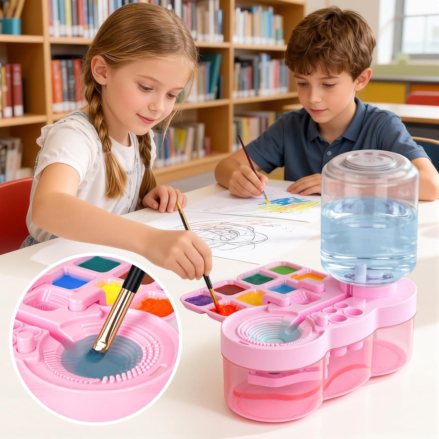 Paintbrush Cleaner Paint Brush Washing Bucket