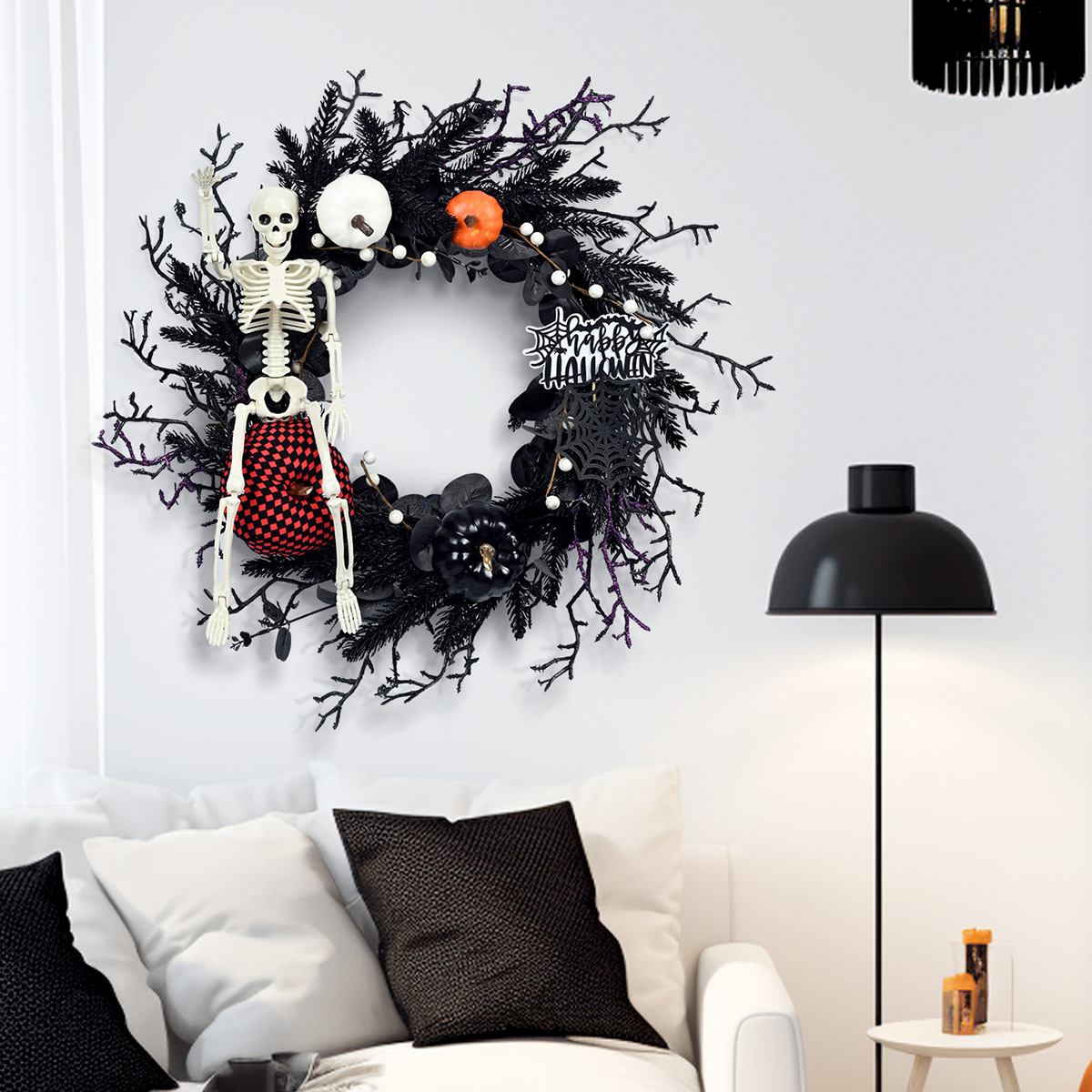 Title 3, Halloween Wreath Decorations Pendant Door Decor...