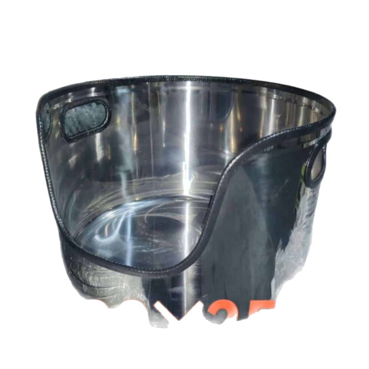 Stainless Steel Semi-enclosed Litter Box With Splash-proof Design