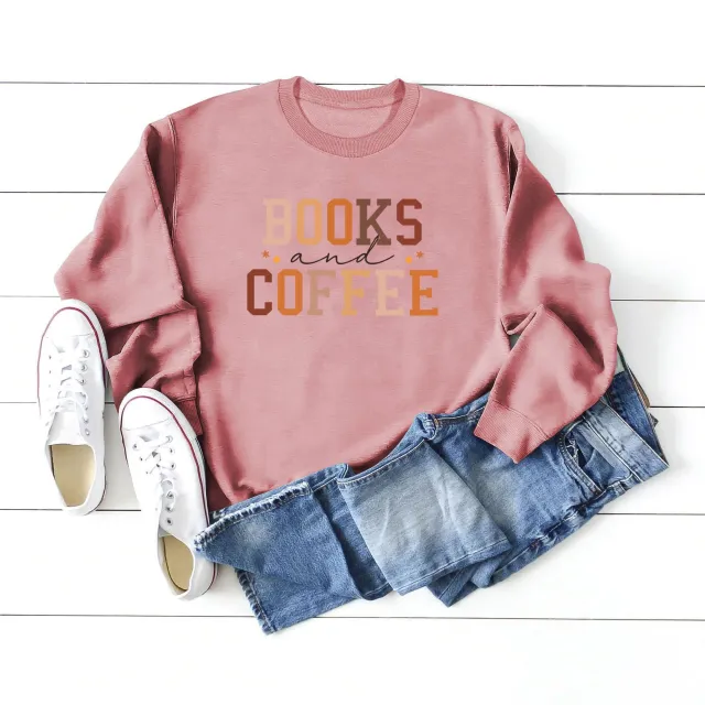 European And American Round Neck Sweater Women's Printing Stylish All matching Rose Gold - Shop at LoveMi
