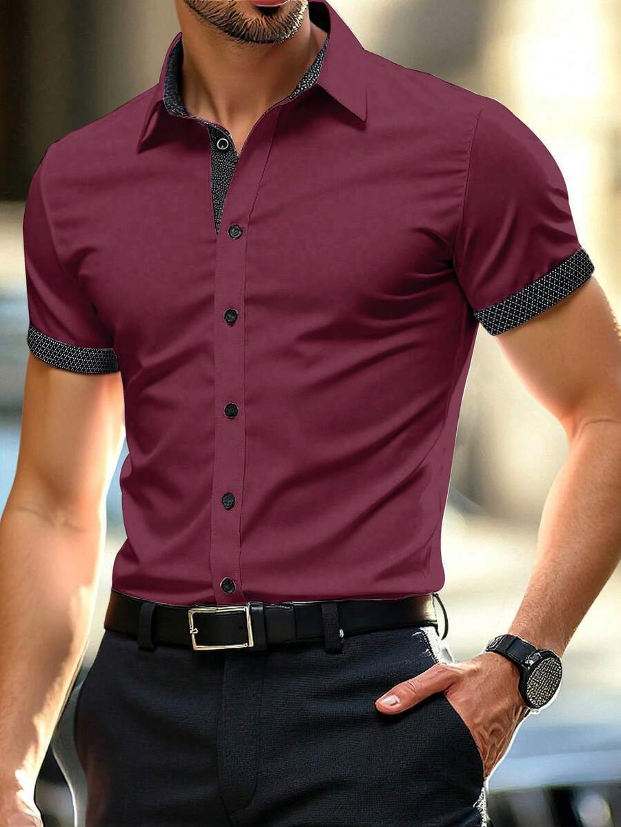 Summer Mens Short-sleeve Casual Fashion Shirt