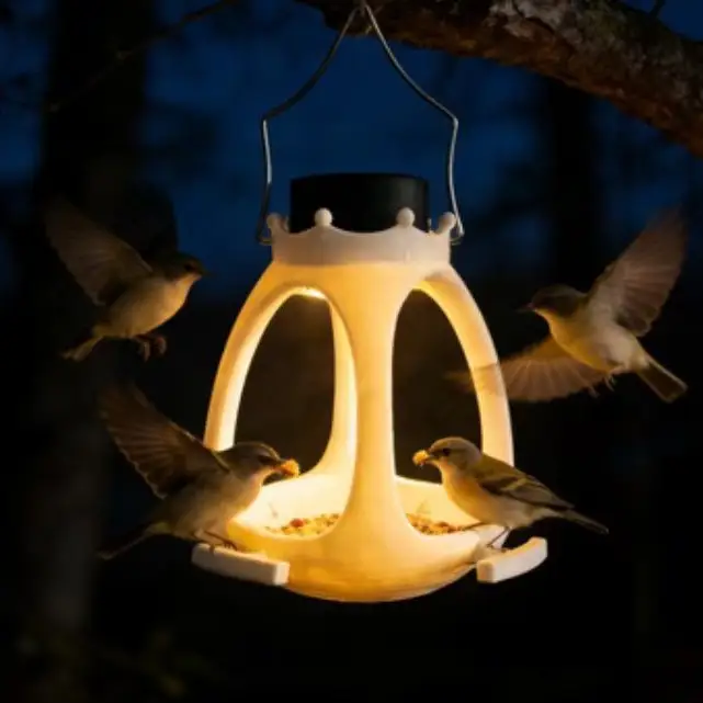 New Solar-Powered Crown Bird Feeder