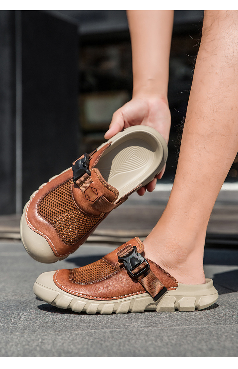 Men's Outdoor Non-Slip Deodorizing Water-Resistant Sandals — worn view 9