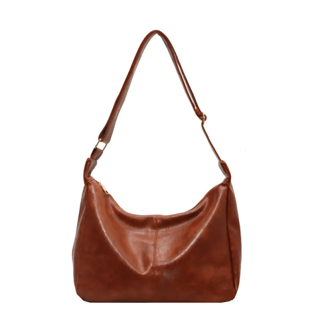 Women's Large Capacity All match Simple Leisure Tote Shoulder Bag Brown - Shop at LoveMi