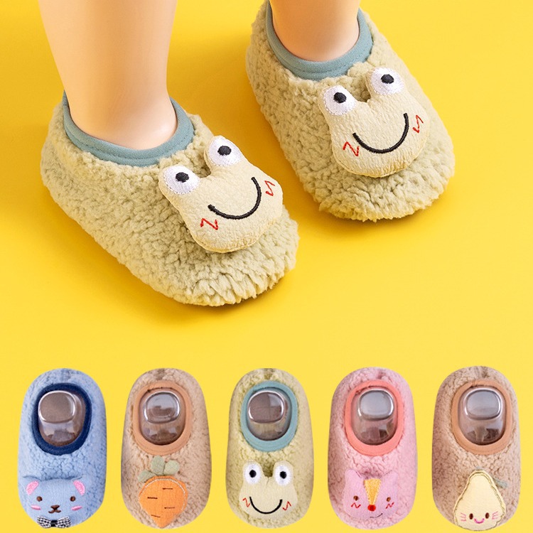 Non-slip Floor Socks For Kids Warm Fleece-lined And Extra-thickperfect As Your Little Ones First Pair Of Shoe