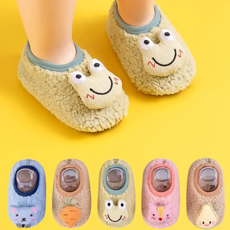 Non-slip Floor Socks For Kids Warm Fleece-lined