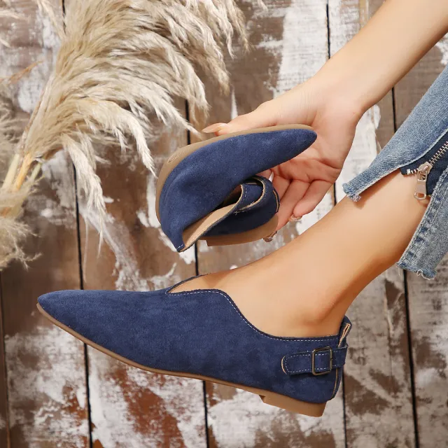 Flat Casual Indoor And Outdoor Gommino Loafers Travel Shoes Blue - Shop at LoveMi