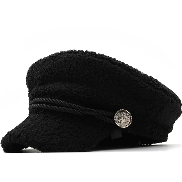 Artistic Versatile Casual Peaked Cap Beret Painter Hat 01 Black - Shop at LoveMi