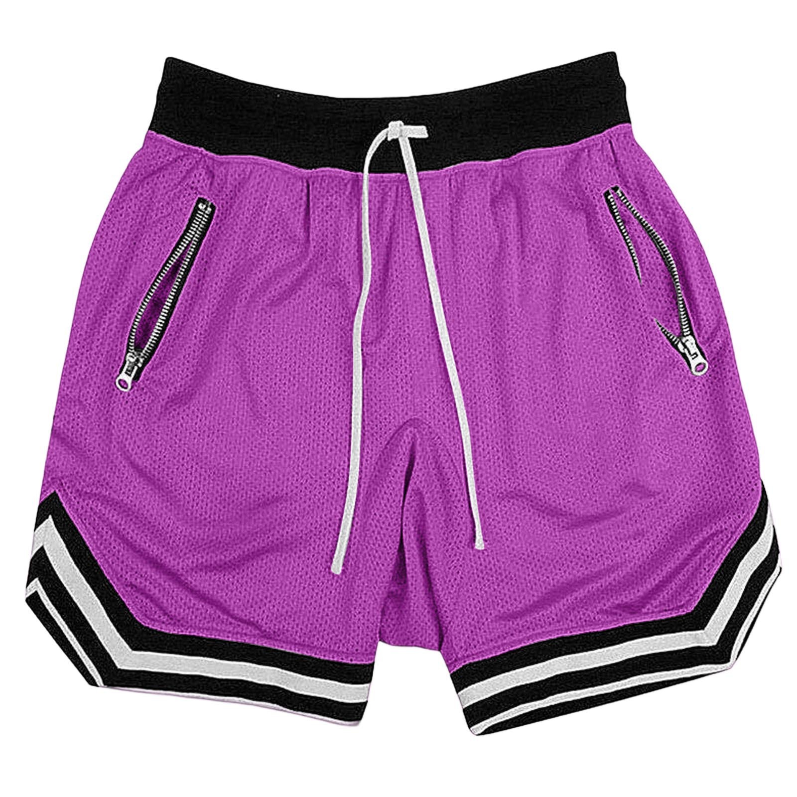 Mens Muscle-Building Fitness Running Training Sports Basketball Shorts