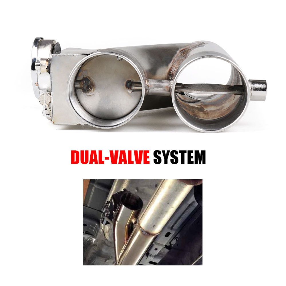 Car Modification Stainless Steel Electronic Control Double Valve Exhaust Pipe - Image 2