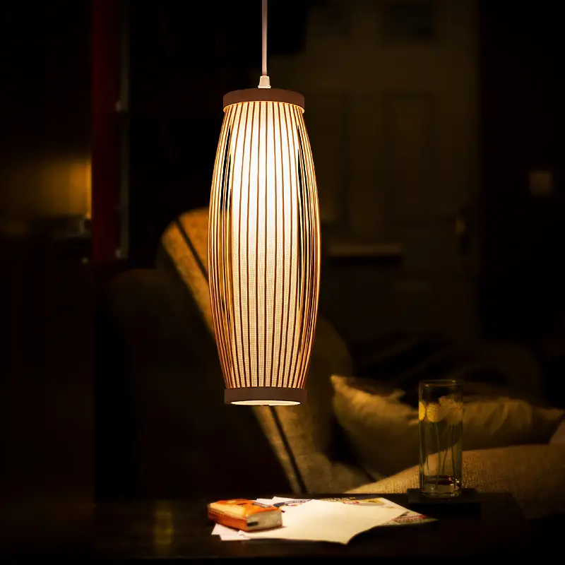 Internet Celebrity Bamboo Woven Dining Room Lantern Bamboo Artwork Chandelier