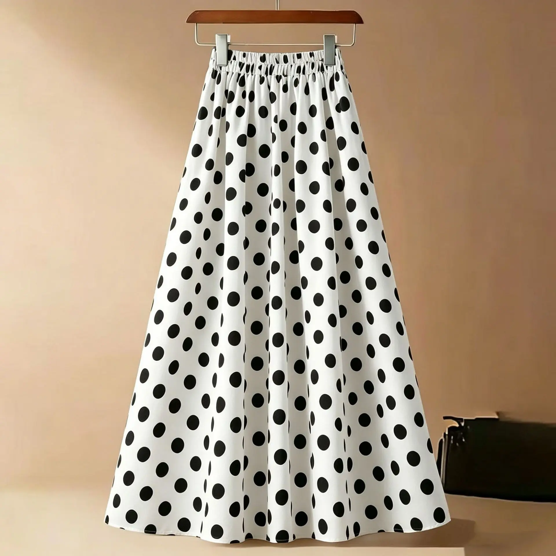 Womens High-waisted Figure-flattering A-line Midi Dress