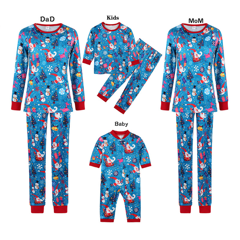 New Parent Child Christmas Pajamas Parent child Leisure Wear Set Picture Color - Shop at LoveMi