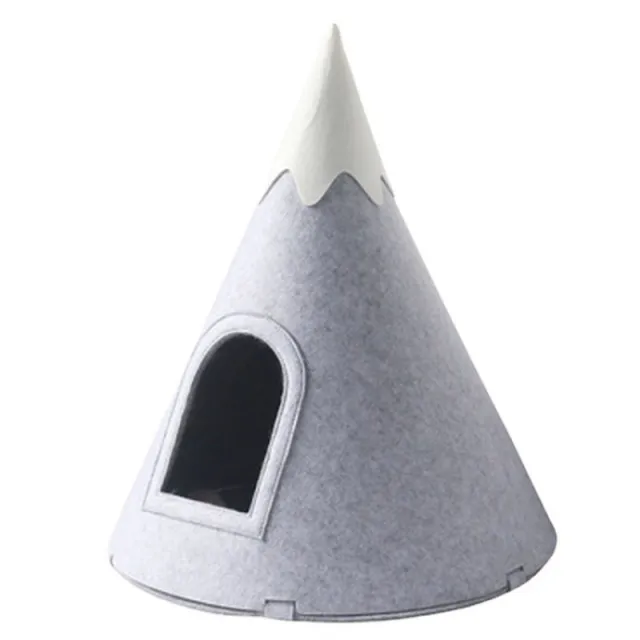 Felt Snow Mountain Tent Semi enclosed Pet Bed - Shop at LoveMi
