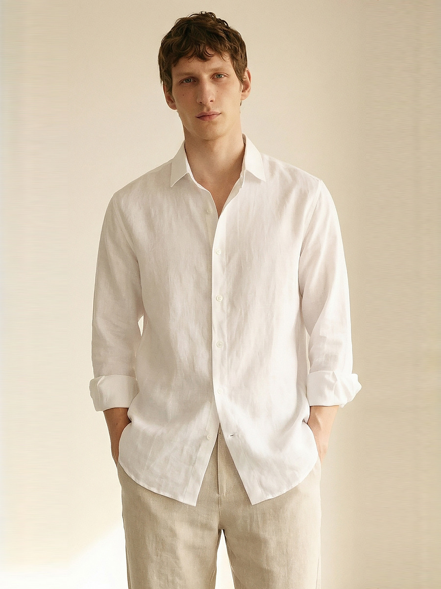 Linen Long-Sleeve Shirt, picture 6 of 7