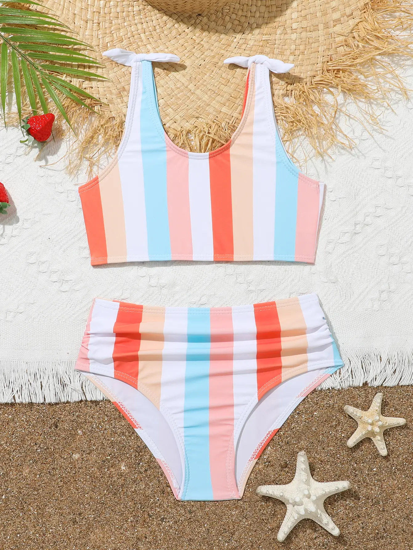Girls' Comfortable And Cute Printed Seaside Vacation Swimsuit