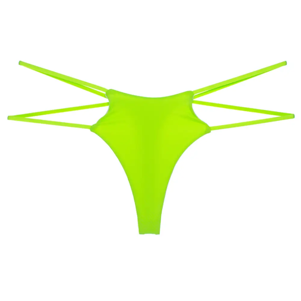 Womens Low-Wais Double-Layer Thin-Strap Comfortable Seamless Underwear