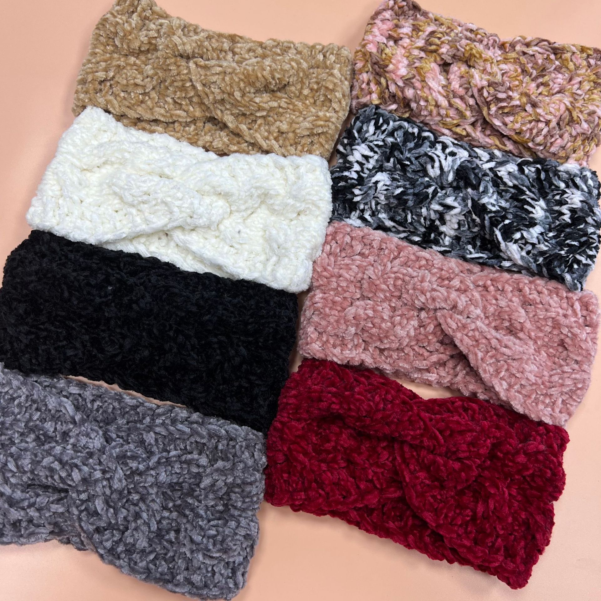 Children's Twist Knit Chenille Cross Hair Band