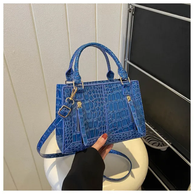 Fashionable Solid Color Summer New Western Style Shoulder Messenger Bag Blue - Shop at LoveMi