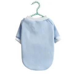 Pet Sweater Breathable Warm With Velvet Dog Clothes - Blue - View 1