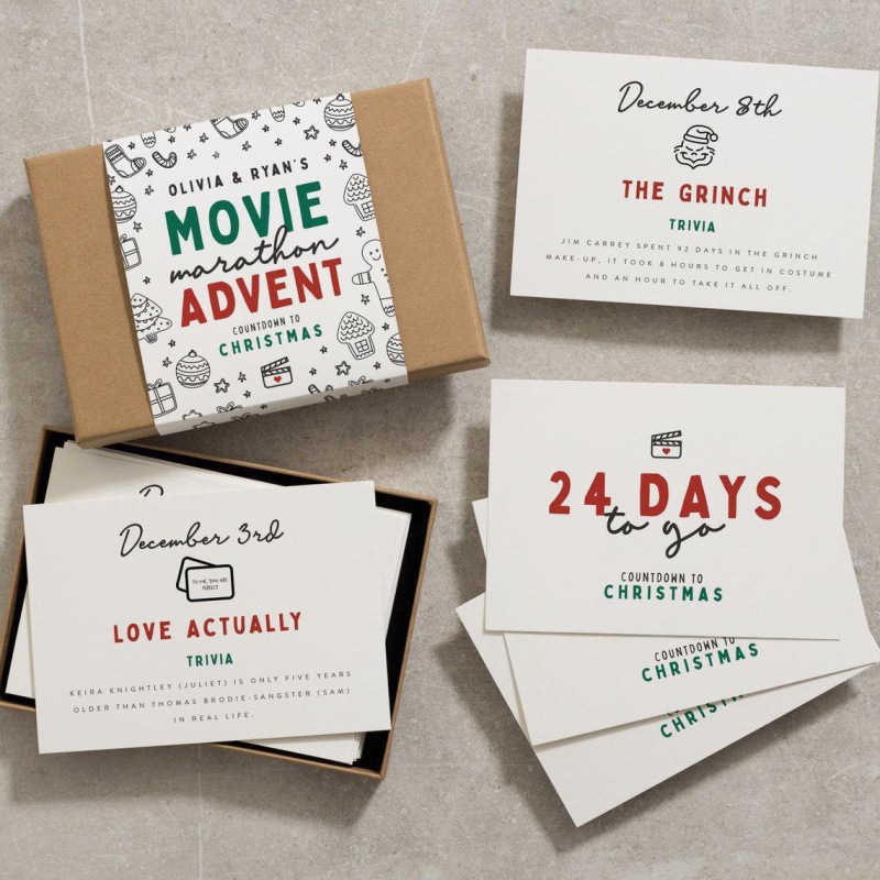 Christmas Advent Countdown Calendar Greeting Card