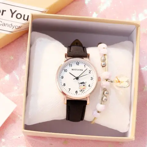 Waterproof Korean Cute Girlfriends Pointer Cartoon Electronic Quartz Watch