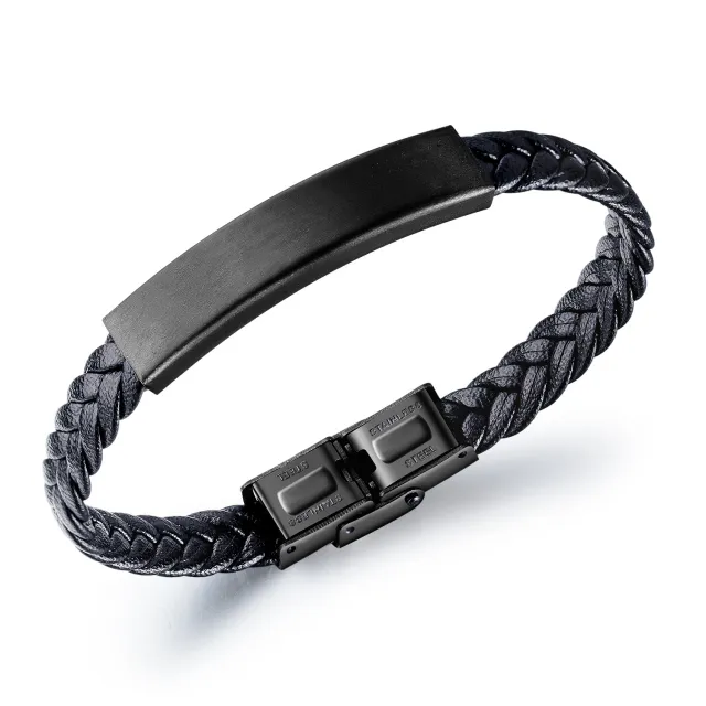 Jewelry Accessories Vintage Black Stainless Steel Bracelet Black Style - Shop at LoveMi