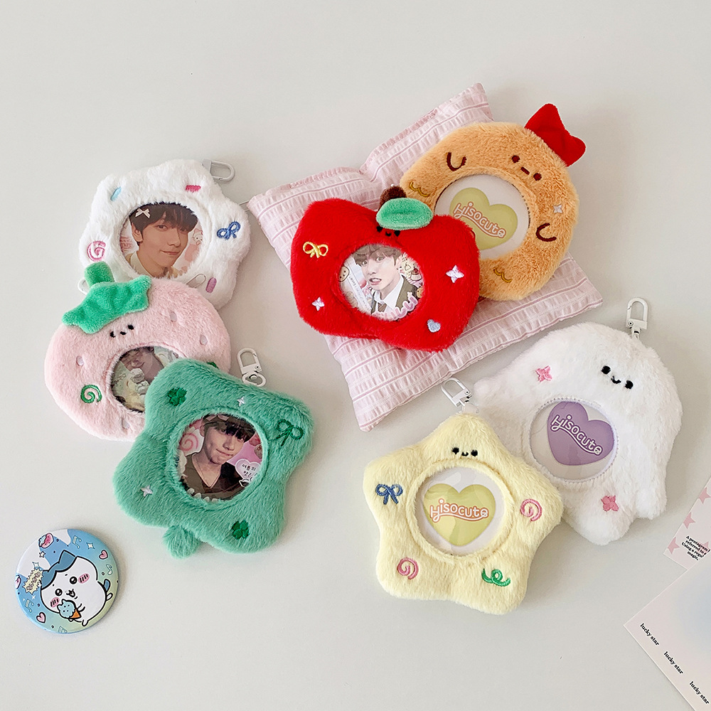 Original Cartoon Plush Mini Badge Bag Gu Mei Anime 2D Badge Organizer Portable Display Accessory Bag
