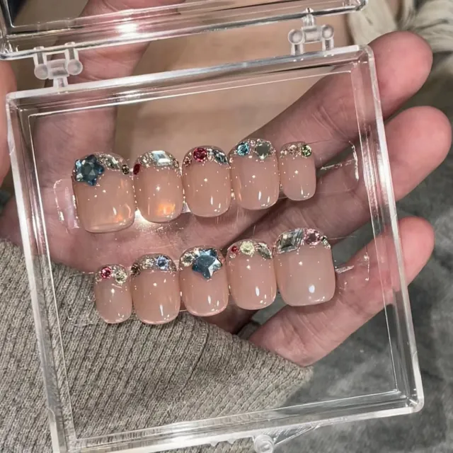Fingertip Star River Short Wear Nail Tip Customization Shape As Shown - Shop at LoveMi