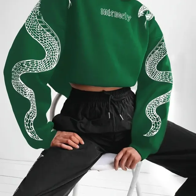 Women's Printed Hooded Pullover Loose fit Vintage Sweatshirt Top A2590683 4Xl - Shop at LoveMi