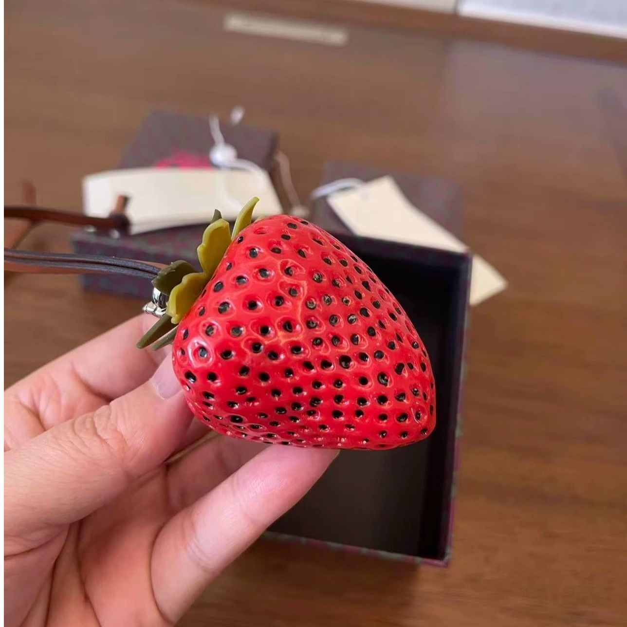 Niche-design Strawberry Pendant Keychain Bag Charm