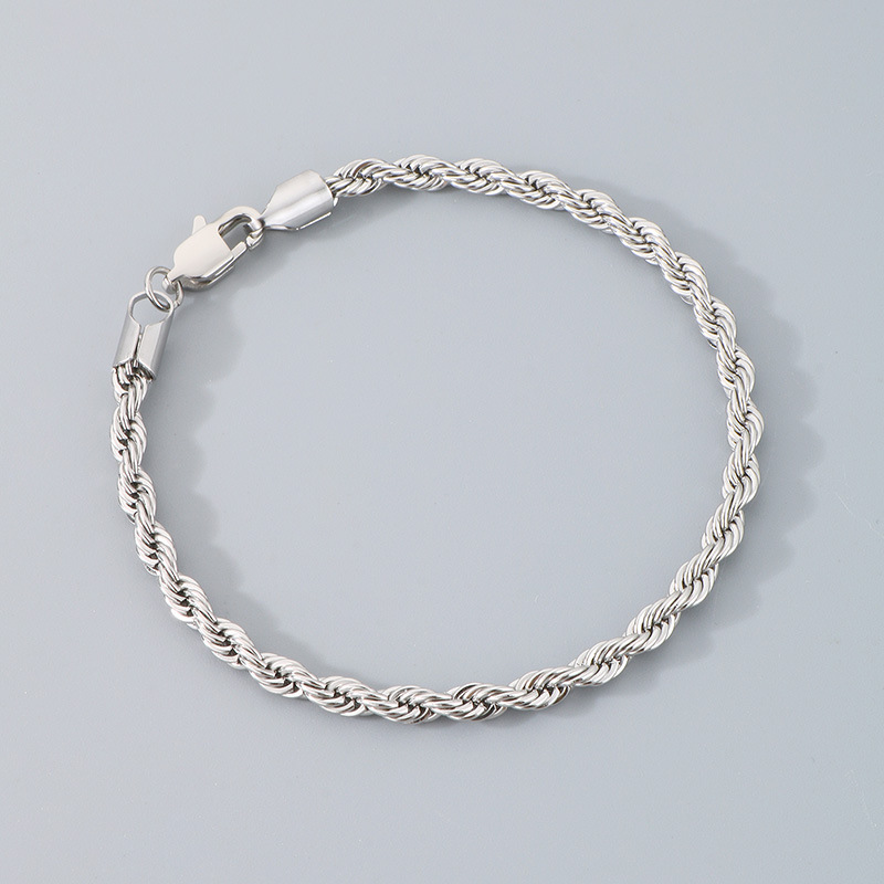 Hip-hop Trendy Braided Chain Couple Bracelet Accessory