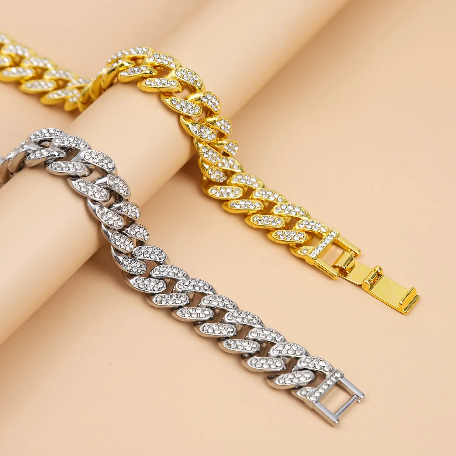 European Hip Hop Men's Full Diamond Bracelet