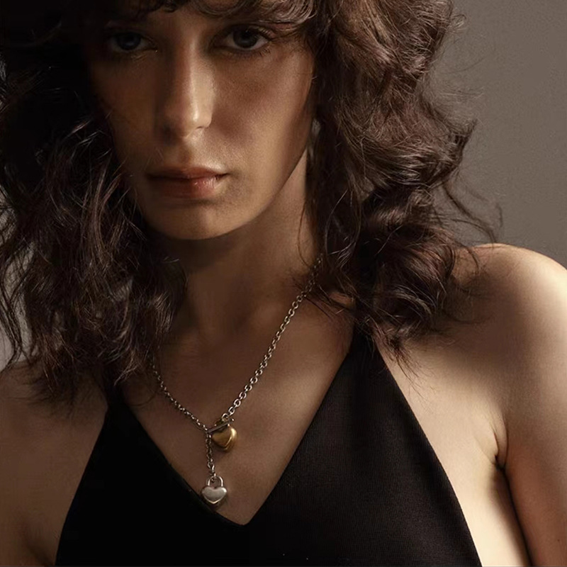 European And American Ins Style OT Buckle Necklace Retro Distressed