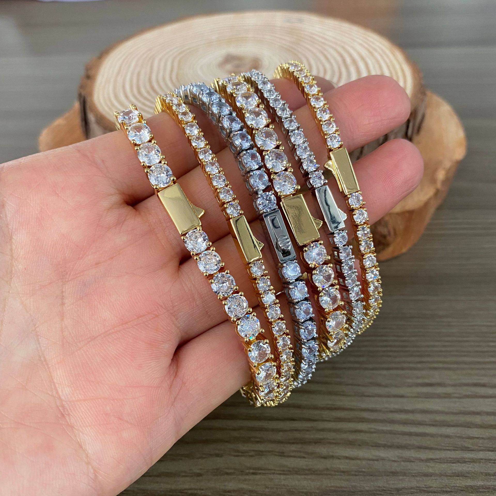 Stainless Steel Titanium Steel Zircon Bracelet