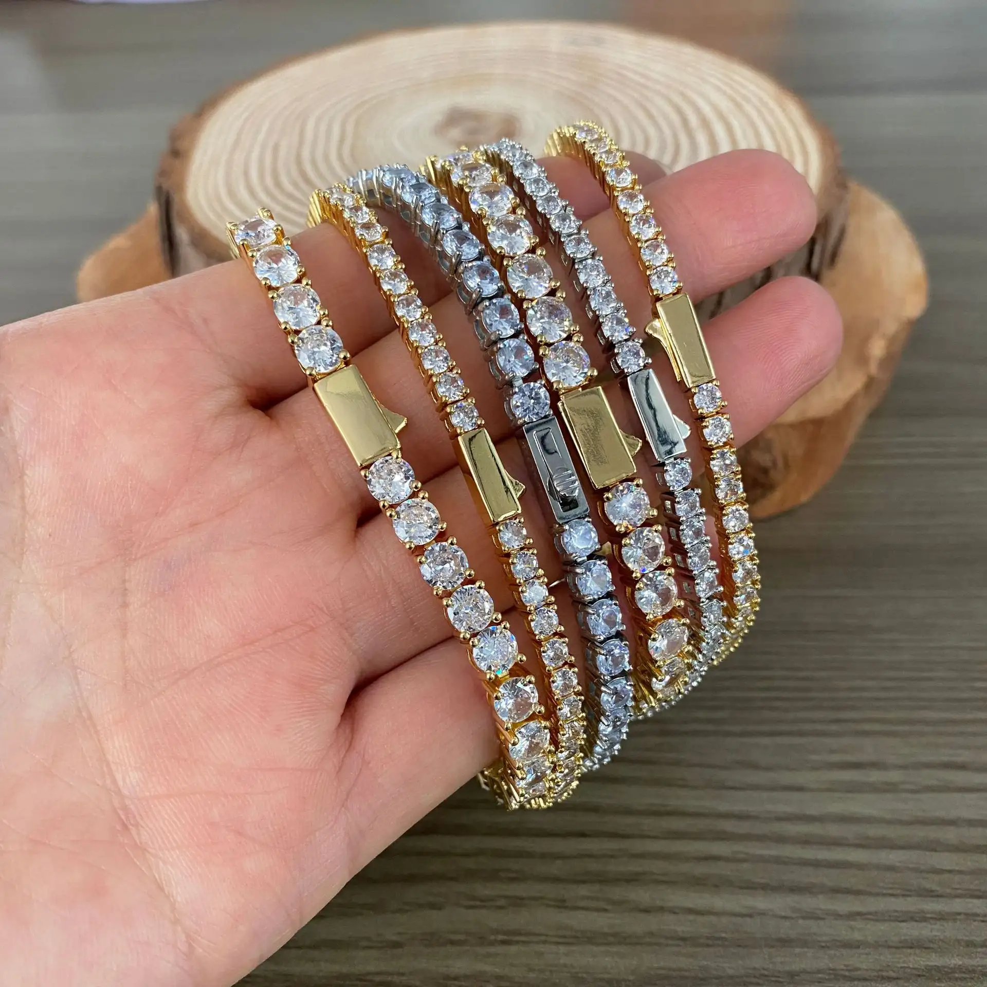 Stainless Steel Titanium Steel Zircon Bracelet