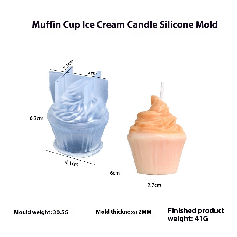 Muffin Cup Ice Cream Candle