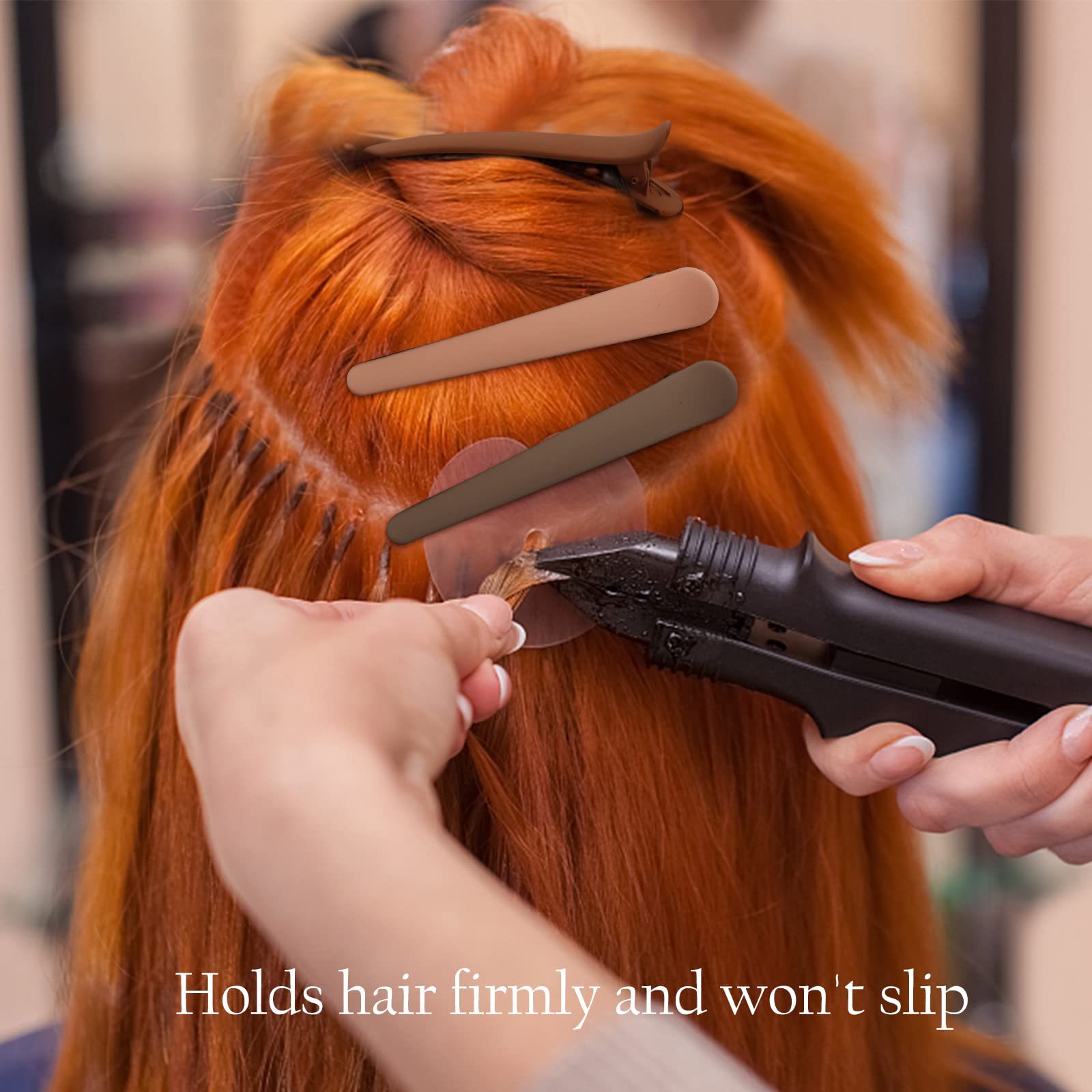 Brown Matte Hair Styling Tool Bang Clip