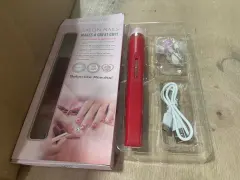 Cross-border Nail Piercing Device Electric Nail Trimmer Five-in-one Nail Polishing Machine Nail File Flawless Nail Polish - Red - View 1
