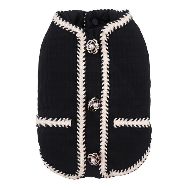 Pet Clothes Autumn And Winter Quilted Coat Warm Black - Shop at LoveMi